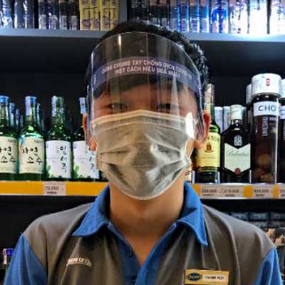 ベトナム ホーチミン市のコンビニエンスストア　ウイルス対策